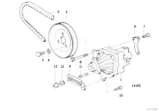 E36 316i M40 Sedan / Steering/  Hydro Steering Vane Pump Mounting