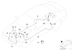 E38 750iL M73 Sedan / Restraint System And Accessories Fire Extinguishing System Tubing