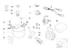 E36 318i M43 Cabrio / Heater And Air Conditioning/  Drying Container Small Parts