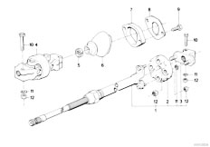 E30 318i M40 Cabrio / Steering Steer Col Lower Joint Assembly-2