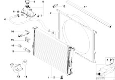Z3 Z3 2.8 M52 Roadster / Radiator Radiator Expansion Tank Frame