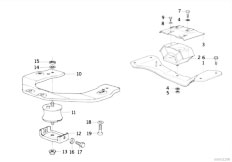 E34 525i M50 Sedan / Automatic Transmission Gearbox Suspension