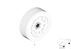 E38 735i M62 Sedan / Wheels/  Winter Complete Wheel Ellips Styl 60