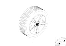 E46 318Ci N46 Cabrio / Wheels/  Winter Complete Wheel Star Spoke 43