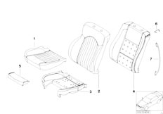 E39 M5 S62 Sedan / Seats/  Bmw Sports Seat Upholstery Parts