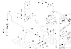 E39 525i M54 Touring / Brakes/  Front Brake Pipe Asc Dsc