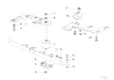 E36 320i M50 Sedan / Automatic Transmission Gearbox Suspension