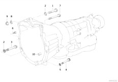 E36 323i M52 Sedan / Automatic Transmission/  Gearbox Mounting Parts-2