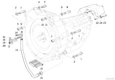 E32 750iLS M70 Sedan / Automatic Transmission/  Gearbox Mounting Parts