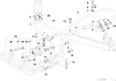 E36 325td M51 Sedan / Steering/  Hydro Steering Oil Pipes-3