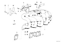 E30 320i M20 Cabrio / Engine Intake Manifold System-2