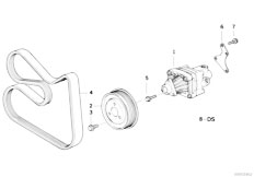 E36 325tds M51 Sedan / Steering/  Hydro Steering Vane Pump Mounting