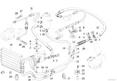 E31 850Ci M70 Coupe / Steering/  Hydro Steering Oil Pipes