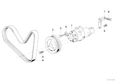 E31 850Ci M70 Coupe / Steering/  Hydro Steering Tandem Vane Pump-2