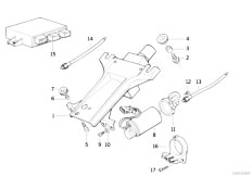 E34 520i M50 Sedan / Steering/  Steering Column Elec Adjust Singl Parts