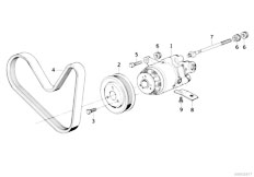 E31 840Ci M62 Coupe / Steering/  Hydro Steering Tandem Vane Pump