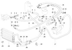 E31 840i M60 Coupe / Steering Hydro Steering Oil Pipes