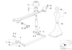 E34 540i M60 Touring / Gearshift Gearbox Shifting Parts-2