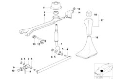 E34 540i M60 Sedan / Gearshift/  Gearbox Shifting Parts