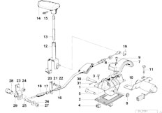 E32 750iL M70 Sedan / Gearshift/  Gear Shift Parts Automatic Gearbox-2