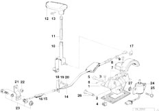 E34 520i M50 Sedan / Gearshift/  Gear Shift Parts Automatic Gearbox