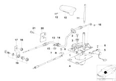 E34 525i M50 Touring / Gearshift/  Shift Interlock Automatic Transm Japan