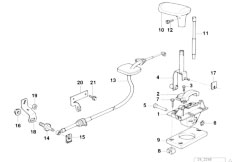 E34 525ix M50 Sedan / Gearshift Gear Shift Parts Automatic Gearbox