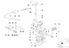 E30 325ix M20 4 doors / Gearshift/  Gear Shift Parts Automatic Gearbox