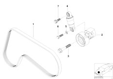 E38 740d M67 Sedan / Engine Belt Drive Climate Compressor