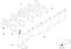 E65 740d M67 Sedan / Engine/  Exhaust Manifold Agr