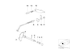 E32 735iL M30 Sedan / Automatic Transmission Zf 4hp22 24 Eh Gear Shift Parking Lock