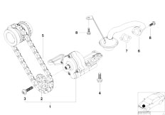 E38 740d M67 Sedan / Engine Lubrication System Oil Pump With Drive