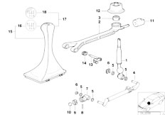 E31 840Ci M62 Coupe / Gearshift Gearbox Shifting Parts