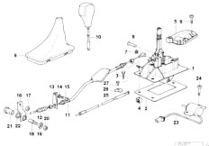 E31 850Ci M70 Coupe / Gearshift/  Gear Shift Parts Automatic Gearbox