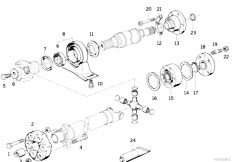 E30 316i M40 Touring / Drive Shaft Drive Shaft Cen Bearing Const Vel Joint