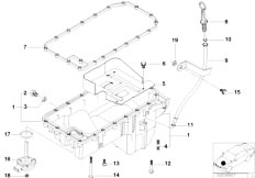 E46 316Ci M43 Coupe / Engine Oil Pan Oil Level Indicator