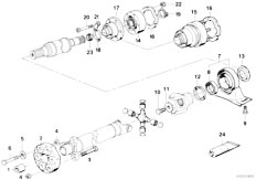 E34 525i M50 Touring / Drive Shaft/  Drive Shaft Univ Joint Centre Mounting-2