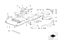 E36 318is M44 Sedan / Vehicle Trim/  Heat Insulation And Air Duct