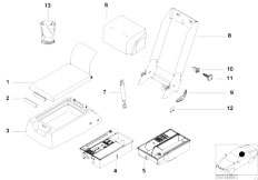 E38 L7 M73 Sedan / Seats Multi Purpose Armrest-2