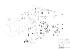 E38 728iL M52 Sedan / Heater And Air Conditioning Water Valve Water Hose