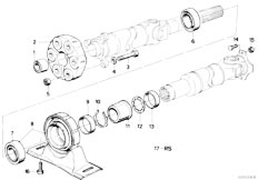 E30 M3 S14 2 doors / Drive Shaft/  Drive Shaft Univ Joint Centre Mounting-2