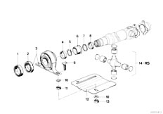 E12 520 M20 Sedan / Drive Shaft Drive Shaft Cent Bearing Universal Joint