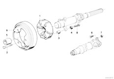 E12 525 M30 Sedan / Drive Shaft/  Drive Shaft Attach Parts Center Bearing