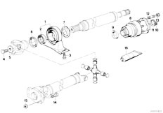 E32 735i M30 Sedan / Drive Shaft Drive Shaft Cen Bearing Const Vel Joint-2