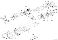 E30 318i M40 Cabrio / Drive Shaft Drive Shaft Assy Univ Jt Const Vel Jt