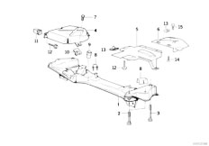 E31 850Ci M70 Coupe / Front Axle/  Front Axle Support