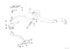 E31 850Ci M70 Coupe / Front Axle/  Front Axle Support Wishbone