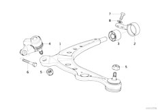 E34 525ix M50 Touring / Front Axle/  Front Axle Support Wishbone