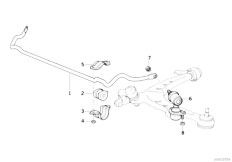 E34 525ix M50 Sedan / Front Axle/  Stabilizer Front