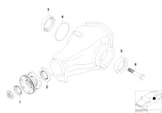 E34 525ix M50 Sedan / Rear Axle Drive Flange Suspension Gasket Ring